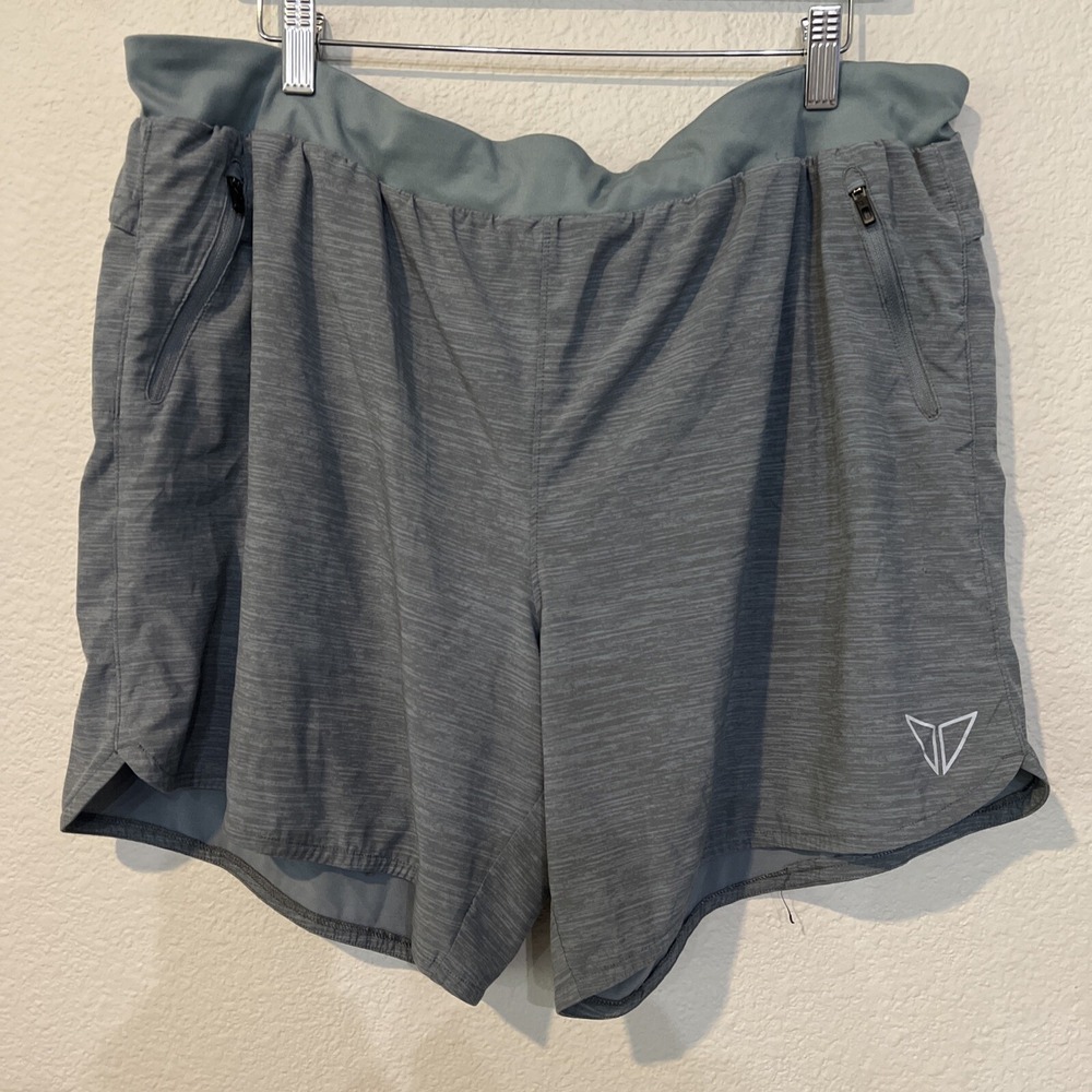 Korsa By Roadrunner GRAY Running Gym Shorts Stretch Lined With Pockets SIZE XXL